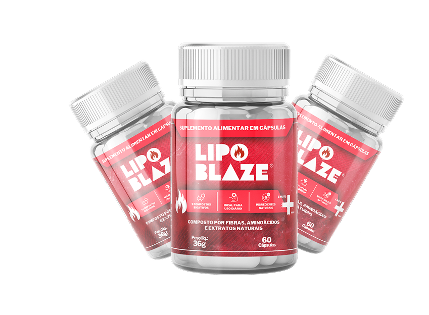 Produto LipoBlaze - Frasco do suplemento natural